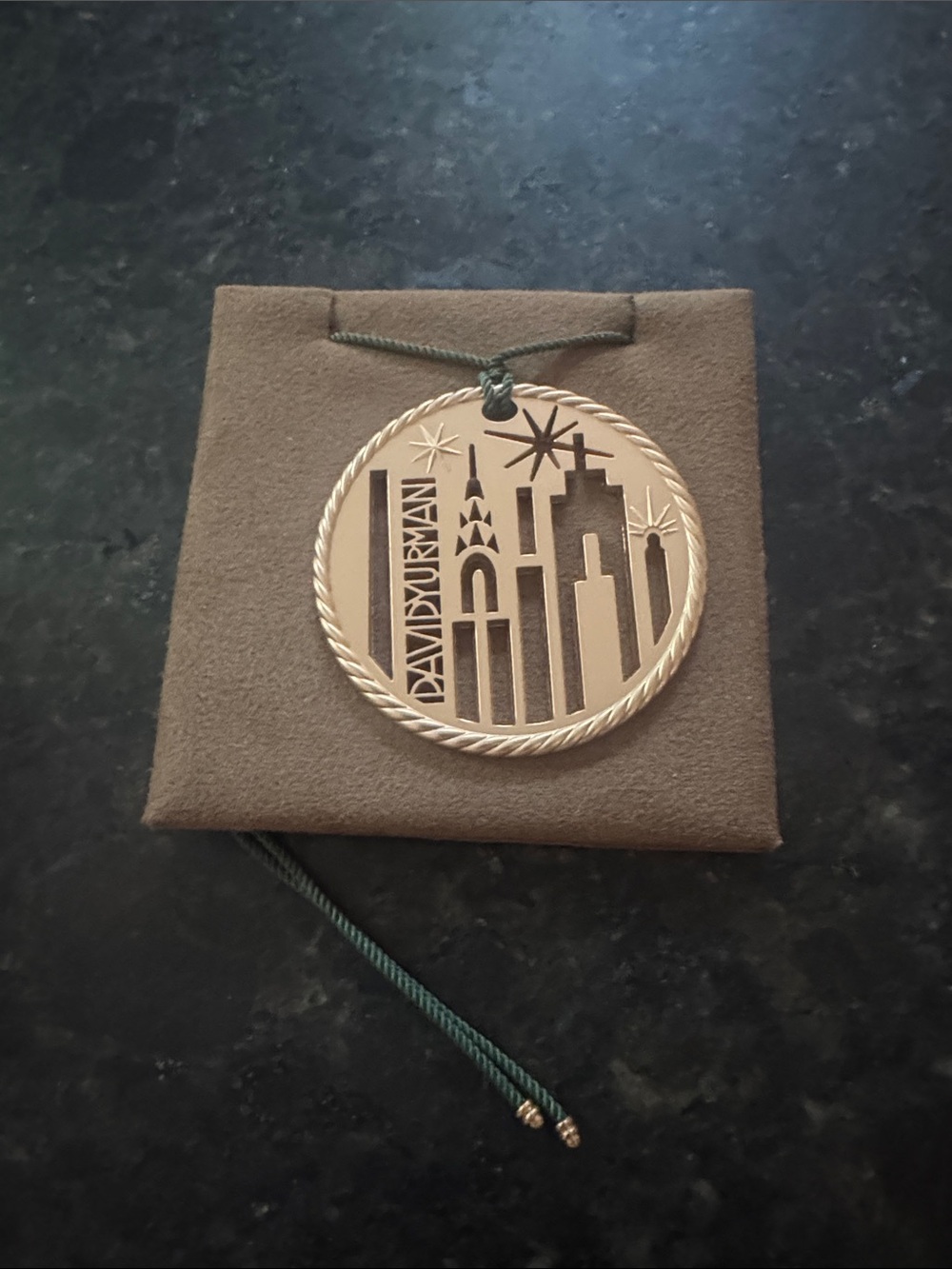 David Yurman Gold Skyline Medallion Ornament - Limited Addition 2024’